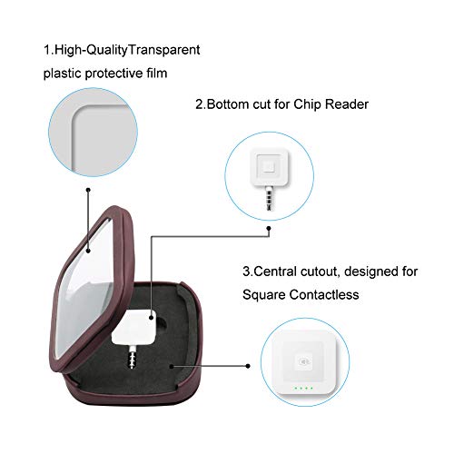 Case for Square Contactless, Also fit for Chip Reader, Dock for Reader, Gold, by AweGo.