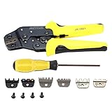 Meterk Crimping Tool Wire Crimpers With Carbon Steel Support 0.1-6mm² Adjustable Crimping Range Comfort Grip Terminals Connectors Ratcheting