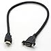 HDMI Extension Mount Cable - Rerii 50cm Length 1.4V Gold Plated High Speed HDMI to HDMI Female Extension Cable With Screw Panel Mount