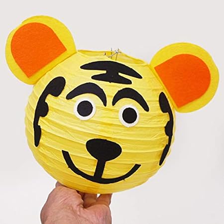 Amazon 工作イベント Led電球付とらさんちょうちん作り 貼る 動物 提灯 子供 簡単 メイキングトイ おもちゃ