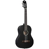 Ortega Student Series Full Size 6-String Nylon Classical Guitar, Matte Black (RST5MBK)