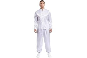 ZHIMYU Unisex Chinese Traditional Tai Chi Uniform Kung Fu Clothing Qi Gong Martial Arts Practice Outfit