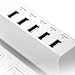 Surge Protector with USB 1700J 1250W Overload Protection 2 AC Outlets 5 Port (40W 8A) USB Charing Hub Dock Station and 4.9 ft Power Cord for Kindle Fire/iPhone 7/iPad Universal for Home & Office