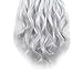 FIRSTLIKE Grade 7A 160g 23-24 Inch Real Thick Double Weft Full Head Clip In Hair Extensions, Silver Grey, 24