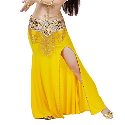 AvaCostume Bollywood Dance Costume Belly Dance Tribal Maxi Skirt