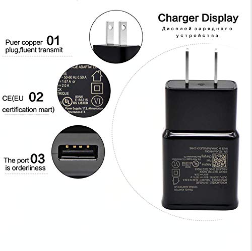 image for CovertSafe Adaptive Fast Wall Charger Adapter with USB Type C to A Cab