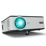 Projector, Crenova XPE470 Mini Projector 130'' Support HD 1080P Video via USB Drive iPad iPhone for Home Movie - Black