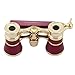 OPO Opera Theater Horse Racing Glasses Binocular Telescope with Handle (Red with Gold Trim) 3X25