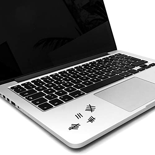 Doctor Who Silence Tally Mark laptop keyboard die-cut vinyl decal sticker (Black, 2.7 inch long)