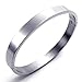 KONOV Polished Stainless Steel Bangle Cuff Bracelet, Unisex Mens Womens, Color Silver