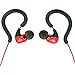 iAltCom Gab Gear Comfortable Stereo Wired Ear-hook Earbuds with Microphone in Red and Black