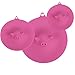 ME.FAN Silicone Cooking Pig Food Storage Suction Lids - Silicone Bowl Covers 3 Set Red