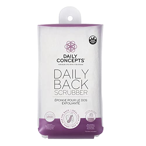 Daily Concepts - Daily Back Scrubber - gently exfoliates the skin with its soft natural organic cotton surface, while the soy-based core creates a rich lather