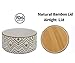 Decorative Containers Canister Set 3, Porcelain Geometric Storage Jars with Bamboo Lids, Holiday Gift
