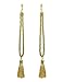Home Queen Decorative Tassel Rope Tie Backs for Window Curtain, Hand Knitting Buckle Cord Drapery Holdbacks, Set of 2, Yellow
