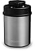 Gourmia GCC9325 Vacuum Sealed Coffee Canister Ð Stainless Steel Food Storage Container with Built-In Sealer and Date Indicator to Track Freshness Ð Protects from Heat, Moisture, UV Lights and More