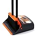 TreeLen Dust Pan and Broom/Dustpan Cleans Broom Combo with 52" Long Handle for Home Kitchen Room Office Lobby Floor Use Upright Stand Up Broom and Dustpan Set primary