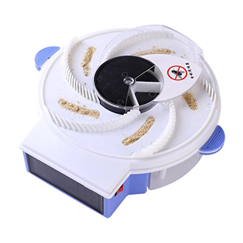 Boddenly Solar Energy Electric Fly Trap Device with Trapping Food Mosquito Killer Pest Control Pest Catcher Bug Insect Zapper