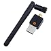 KOLPCTT Wireless-N USB WIFI 150Mbps Adapter with Antenna, for Windows XP/Vista/Win7/Win8/Mac/Linux, Black