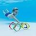 Intex Underwater Swimming Diving Pool Water Toy Rings 4 Pack, Multiple Colors