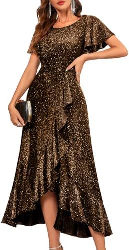 betsy and adam black and gold dress Betsy & Adam Women's Crinkle Foil Halter Dress - Hunter/Gold