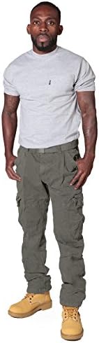 Men's Cargo Pants with belt - Green Cargo Pockets fashion Pants Army Green