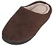 LUXEHOME Men's Slip On Indoor/Outdoor Coral Fleece Footwear/Slipper (10-11, Coffee)