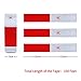 2 In x 160 Feet Waterproof Reflective Tape Conspicuity Caution Tape for Tailers, Car, Truck, Red and White