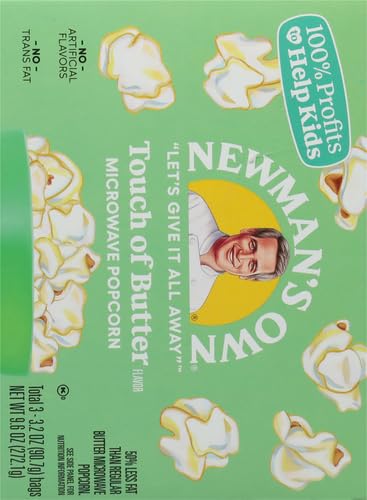 NEWMAN’S OWN LIGHT BUTTER POPCORN, 3.5 OZ, 3 CT