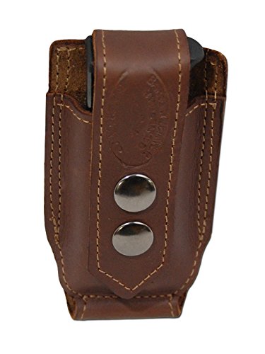 New Barsony Brown Leather Single Magazine Pouch for Ruger LCP .380