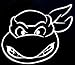 Ninja Turtle Decal Vinyl Sticker|Cars Trucks Vans Walls Laptop| WHITE |5.5 x 4.75 in|CCI790