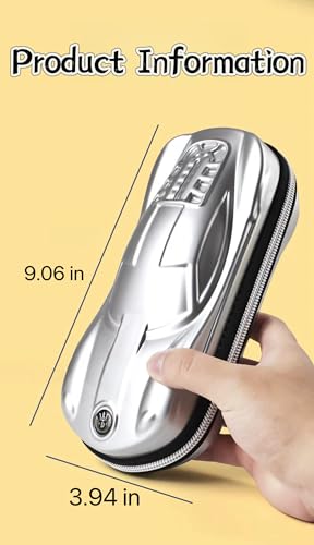 XZR Supercar Pen Case Box Bag Stocking Stuffers Large Capacity Organizer Cool Supercar Pencil Bag Storage Box EVA Material Nice Gift (Black)