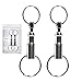 BlueStraw Dual Detachable Keychains Quick Release Pull-Apart Handy Outdoor Travel Key Rings Accessory Lock Holder with Two Split Rings, 2PCS