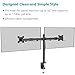 WALI Dual LCD Monitor Fully Adjustable Desk Mount Stand Fits Two Screens 13 to 32 inch, 17.6 lbs. Weight Capacity per Arm (M002LM), Blackthumb 1