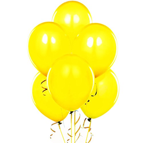 Qualatex 24" Round Balloons, Citrine Yellow Jewel - Pack of 5