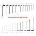 TACKLIFE Hex Key Allen Wrench Set, 26 Pcs SAE&METRIC Allen Wrench Set with Long Arm Ball End （3/64-3/8 in, 1.27-10mm), Heat-treated Chrome Vanadium Steel - HHW3A