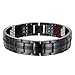 USWEL Titanium Bracelet for Men Black PVD Coating 591pcs Minerals Magnetic Bracelet for Men Pain Relieving Bracelet for Arthritis and Carpal Tunnel with Link Removal Tool and Gift Box Packed