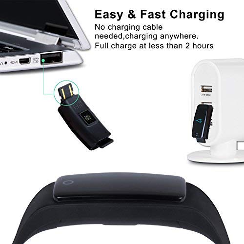 GULAKI Fitness Tracker Watch, Exercise Tracker with Heart Rate Monitor Calorie Counter Pedometer IP67 Waterproof Smart Wristband Bracelet Activity Tracker for Android & IOS (Blue Watch)