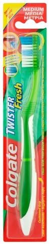 Colgate Twister Fresh Toothbrush, Medium, Blue,white