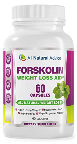 All Natural Advice Pure Forskolin Extract Formulated for Weight Loss for Melting Belly Fat Works 250mg Yielding 50mg of Active Forskolin