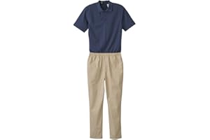 Silverts Men’s Stay Dressed Adaptive Jumpsuit and Open Back Short Sleeve Polo Shirt Set