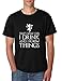 Gold That's What I Do I Drink and I Know Things Men's T Shirt GOT Tyrion Pop Culture Men's Graphic T-Shirt, Black, Large
