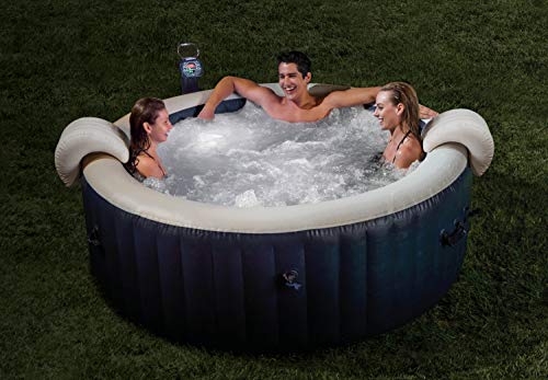 Intex Pure Spa Plus – 4 Personen Bubble Therapy Whirlpool mit aufblasbaren Kopfstützen und LED-Spa-Licht – Bild 7