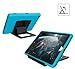 Hocase Compatible with iPad 5th/6th Generation Case, High-Impact Shock Absorbent Dual Layer Silicone+Hard PC Bumper Protective Case - Sky Blue/Black