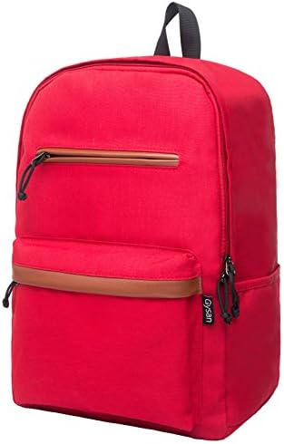 Gysan School Backpacks College Casual Daypack Lightweight Water Resistant Rucksack Travel Backpack Fits 15.6 Inch Laptop, Red-P