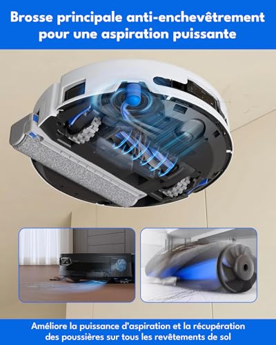 23 Accessories Kits for ECOVACS DEEBOT T90 OMNI/T90 PRO OMNI/X12 Pro Omni Robot Vacuum Cleaner: 1 Main Brush, 2 Mop Roller, 6 Side Brushes, 5 HEPA Filters, 6 Vacuum Cleaner Bags
