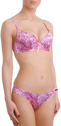 JF-STYLE Push Up Bra Set Padded Anatomic Cups Bikinis Briefs Knickers Panties