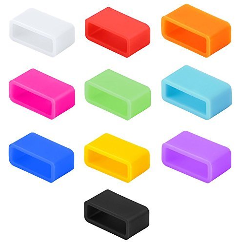 Silicone Fasteners compatible with Fitbit, compatible with Garmin, Misfit, Amiigo, Striiv, or Disney MagicBand (kids size) - Fix the Clasp Fall Off Problem - Secure the Wristband in Style