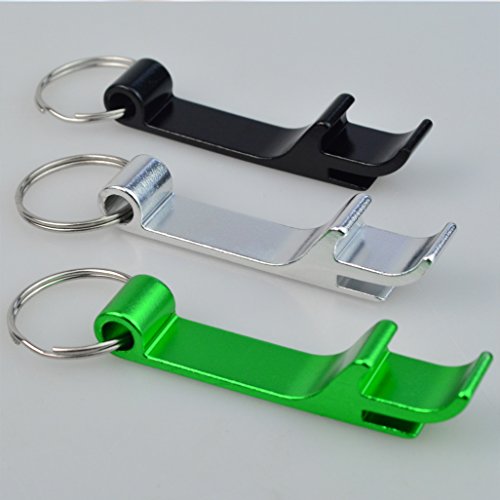 cnomg 16 pcs 8 Colored Metal Bottle Opener, Split Key Ring Chain Keychain Bulk Aluminum Pocket Claw Bar Soda Beverage Beer Bottle Opener - Thumbnail 3