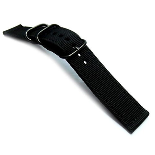 Wrist Watch Band,Joopee Fashion Canvas 20mm Wrist Watch Band Strap (black)